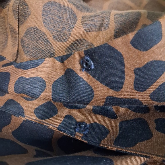 Finity Naturals Womens Animal Print Silk Wrap Skirt Sz 6  Elevated Resortwear - Picture 7 of 11